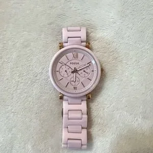 Fossil Ce1093 Carlie Multifunction White Ceramic Watch Fossil